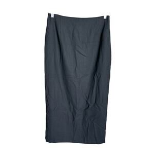 Liz Claiborne | Black Wool Blend Pencil Midi Skirt | 14